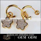 Women New Fashion Natural Ziron 925 Sterling Silver Turkish Gold Earring thumbnail-4