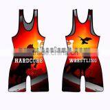 Low Price Sleeveless Youth Cheap Sublimated Wrestling Singlets for Sale Quality Choice thumbnail-3