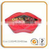 Red Mouth Shaped Tin Box With Window