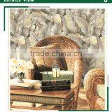 Free Samples Golden Edge Non Woven Wallpaper, Tropical Tree Wall Decor for Living Room , Attractive Wallcovering Roll thumbnail-1