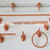 luxury wall mounted fashionable rose golden bath fitting set bathroom accessories kits