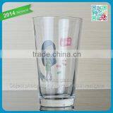Famous Brand Beverage Pint Glass Cup Cold Juice Drinking Glass Pint Cup Funny Logo Drinking Orange Juice Pint Cup of Glasses thumbnail-5