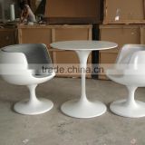comfortable fiberglass swivel cup chair