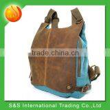 2016 Unisex Retro Classic Canvas Crazy-horse Daily Backpack thumbnail-1