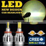 All in One Design LED Yellow Light H8 Drive and Fan Built-in Headlight