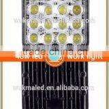Led Driving Light 48w Led Work Light 12v Led High Power Lights For 4x4 Offroad Suv RV Atv Jee-p 4wd Truck Supplier's Choice