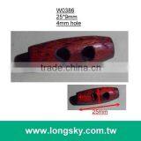 (#W0386) 500pcs Stock 1" Long Red-brown Two Hole Natural Wood Toggle thumbnail-1