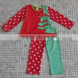 Wholesale cute kids christmas tree clothing girls winter clothes