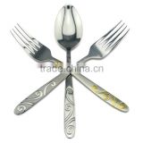 24pcs cutlery sets stainless steel silver hotel cutlery set