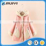 girls without wearing any clothes suede lamb wool kids winter coat