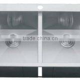 Stainless Steel Topmount Handmade Sink 3318A thumbnail-1