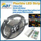 5m 5050 RGB 300LED Flexible Light Strip Lamp Non Waterproof + 44 Key IR Remote