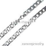 shiny polished wide cuban men's 316l stainless steel thick curb chain