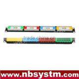 24 Port UTP Cat5e Patch Panel Colorful Bezel 19" 1U,Krone & 110 Dual IDC