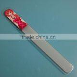 BLC-005 195mm Beauty Girl Design Handle With Pvc Bag Rounded Promotional Glass Nail File