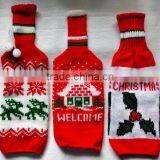 Decoration Party Christmas Knit Bottle Cover
