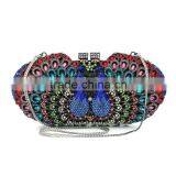 New Peacock Cluth Bag Animal Lover Double Crystal Party Stone Evening Clutch (88167A-C) thumbnail-3