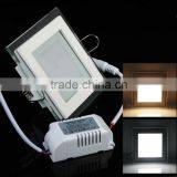 AC85-265V 6W/12W/18W SMD 5630 LED Panel Downlight Led Square Glass Panel Lights
