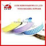 Blue Plaid Ribbon,yellow Color Checked Ribbon
