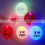 High quality printed led balloon, colorful 12inches latex balloon, led balloon for festive day
