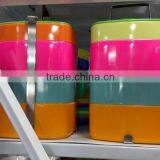 Hot Sale Round Shape 4 Sections Colorful Rice Bowl, Unbreakable Solid Color Plastic Lunch Box thumbnail-2