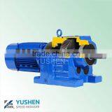 0.25kw R17 Ratio 61.18 B14 Flange Gear Reducer Small Bevel Gearbox Motor Gearbox thumbnail-1