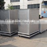 Aluminum perforated metal sheet for transfer container application