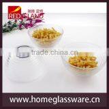Glass Factory Supply Hot Sale Crystal ROUND Salad BOWL & DISHES Circle Design thumbnail-2