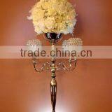 Wedding Candelabra/wedding Gold Candelabra With Flower Bowl thumbnail-1