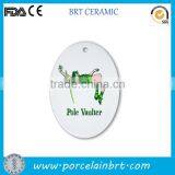 Unique Desidn Multi-color Ceramic Oval Hanging Ornament thumbnail-1