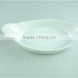 Stocklot Cheap Handle Ceramic White Ceramic Oval Bakeware thumbnail-1