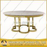 Popular Flower Design Gold Color Coffee Table thumbnail-2