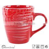 Wholesale Ceramic Stoneware Emboss Color Glaze Mug thumbnail-3