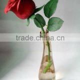 Clear Colorful Tall Crystal Flower Glass Vase thumbnail-1