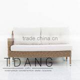 Harrison Right Hand Wicker Bench - Poly Rattan Furniture - Vietnam Outdoor Wicker Set thumbnail-1