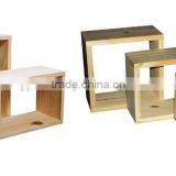 Solid Pine Wood Wooden Wall Shelves With Hook thumbnail-2
