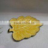 Stoneware Ceramic Colorful Glazed Leaf Plate thumbnail-1