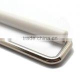 1.5" X 3/8" Rectangle W/White Rolle, Rectangle Metal Loop W/Roller, Metal Loop With Roller thumbnail-2
