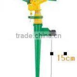 Swing Arm Sprinkler, CS-3009 Plastic Impulse Sprinkler With Plastic Wheel Base Plastic Lawn Sprinkler thumbnail-6