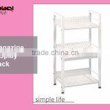 Home Furniture DIY 3-tier Modern Metal Bookcases Book Storage Shelf thumbnail-3