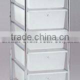 Colorful Storage Drawer Cart With Wheels, 3 Tier Storage Plastic Box Trolley thumbnail-2