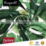 Custom 2017 Wholesale Green Banana Leaves Digital Printed Natural 100% Cotton Fabric for Dress thumbnail-2