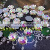 Flat Back New Design Spider Web Shaped Pointedback Crystal Stone With Hole or Not Jewelry Stone for Pendant ;garment Accessories thumbnail-1