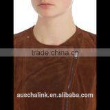 New Arrival High Qualiy Lady Winter Long Sleeve Brown Suede Jacket thumbnail-4