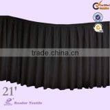 21' Black Polyester Table Skirting Designs thumbnail-1