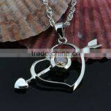 Arrow Through Heart Silver Pendant Jewelry thumbnail-1