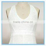 Women White Asymmetrical Dress Designer Halter Neck One Piece Backless Dress thumbnail-2