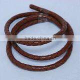 Colourfull Round 3mm Braided Leather Cord For Wholesale thumbnail-3