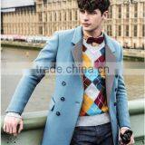 Winter Long Slim Fit Wool Blend Men Winter Coat thumbnail-1