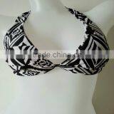 Fahion Hi-quality Sex Black&white Print Swim Bra&bottom thumbnail-2